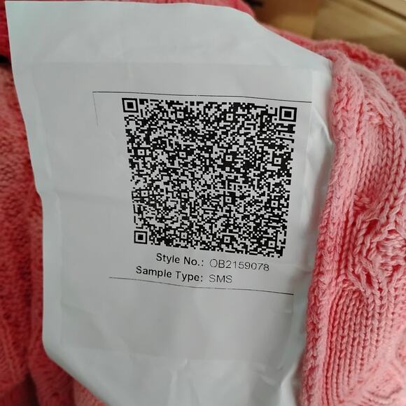 Free People Washed Ashore Sweater Cable Knit Stitch Cropped Cotton Pink Size XS - Picture 5 of 5